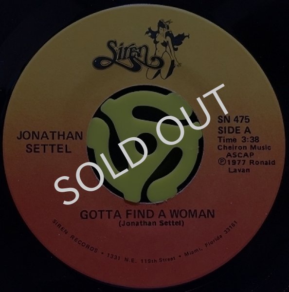 JONATHAN SETTEL / GOTTA FIND A WOMAN