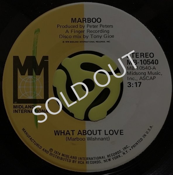 MARBOO / WHAT ABOUT LOVE