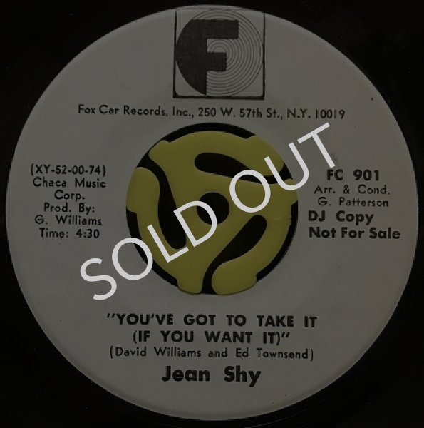 JEAN SHY / YOU'VE GOT TO TAKE IT (IF YOU WANT IT)
