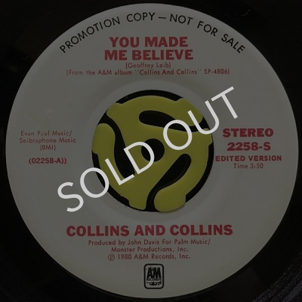 画像1: COLLINS AND COLLINS / YOU MADE ME BELIEVE (1)