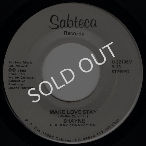 画像1: SHAYNE - MAKE LOVE STAY / I MISS YOU BABY  (1)