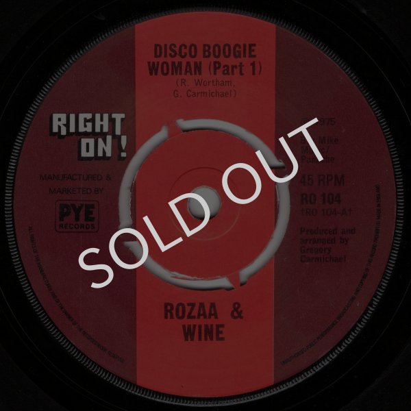 画像1: ROZAA & WINE - DISCO BOOGIE WOMAN (PART 1) / DISCO BOOGIE WOMAN (PART 2)  (1)
