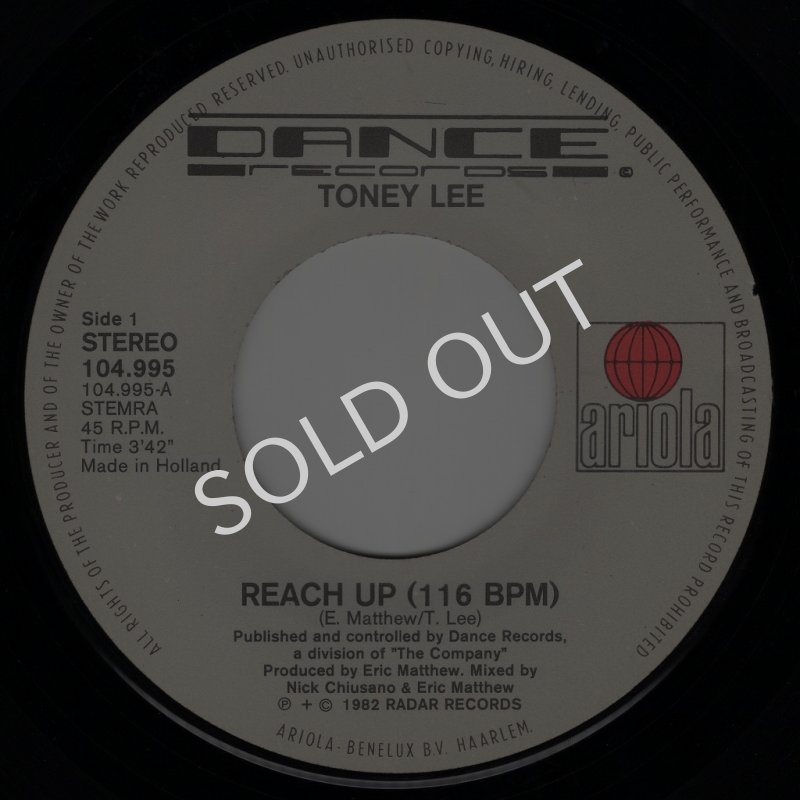 画像2: TONEY LEE - REACH UP / REACH UP (DUB MIX)  (2)