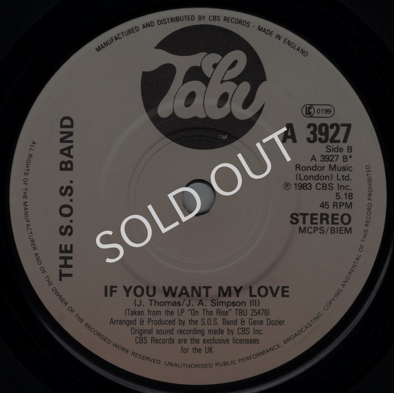 画像2: THE S.O.S. BAND - TELL ME IF YOU STILL CARE / IF YOU WANT MY LOVE  (2)