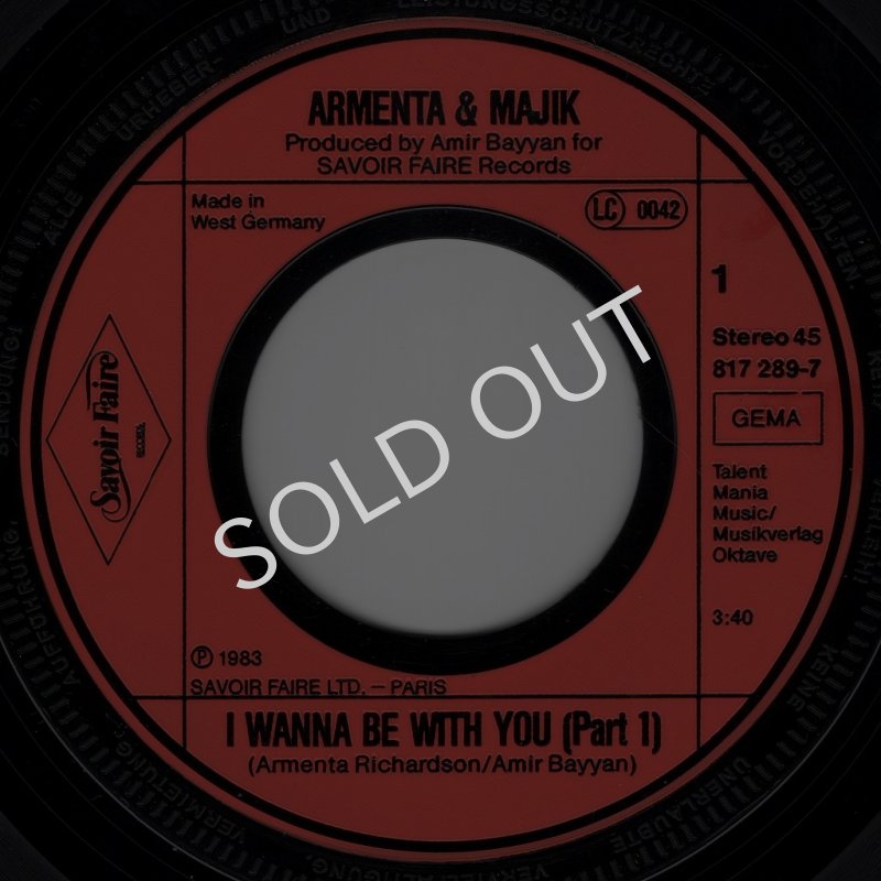 画像2: ARMENTA & MAJIK - I WANNA BE WITH YOU (PART 1) / I WANNA BE WITH YOU (PART 2/INSTR.)  (2)