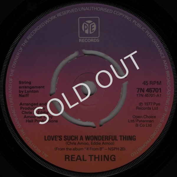 画像1: REAL THING - LOVE'S SUCH A WONDERFUL THING / TOPSY TURVY  (1)