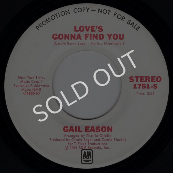 画像1: GAIL EASON - LOVE'S GONNA FIND YOU (STEREO) / LOVE'S GONNA FIND YOU (MONO)  (1)