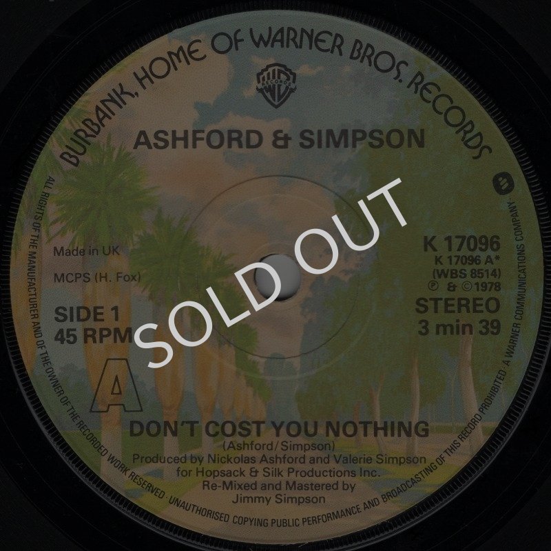 画像1: ASHFORD & SIMPSON - DON'T COST YOU NOTHING / LET LOVE USE ME  (1)