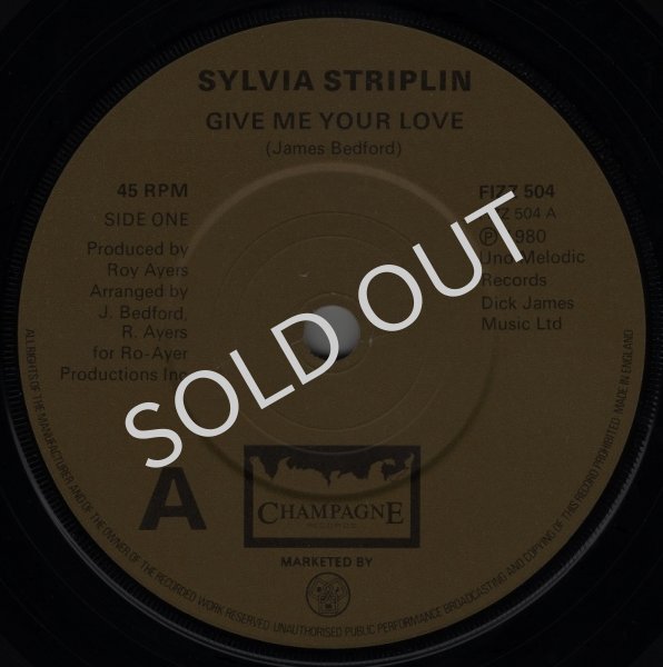 画像1: SYLVIA STRIPLIN - GIVE ME YOUR LOVE / YOU CAN'T TURN ME AWAY  (1)