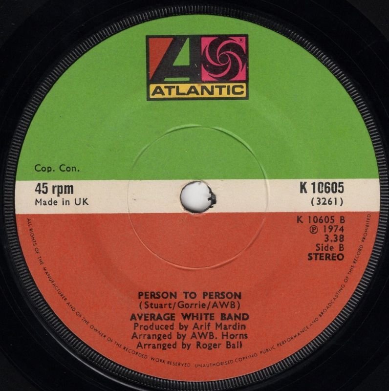 画像2: AVERAGE WHITE BAND - CUT THE CAKE / PERSON TO PERSON  (2)