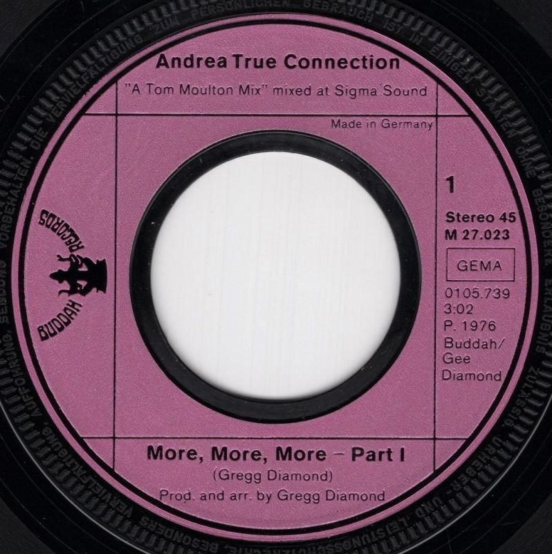 画像2: ANDREA TRUE CONNECTION ‎- MORE, MORE, MORE (PART I) / MORE, MORE, MORE (PART II)  (2)