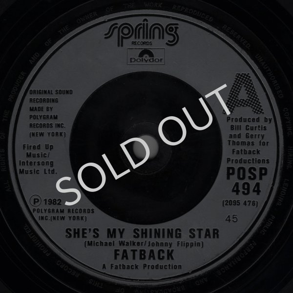 画像1: FATBACK - SHE'S MY SHINING STAR / HIP SO SLICK  (1)