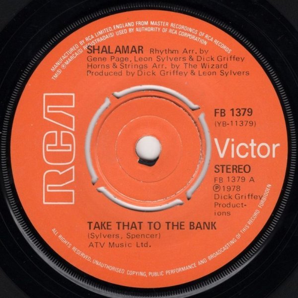 画像1: SHALAMAR - TAKE THAT TO THE BANK / SHALAMAR DISCO GARDENS  (1)