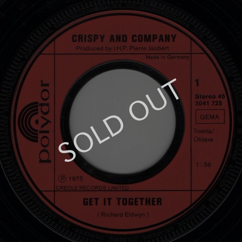 画像2: CRISPY AND COMPANY - GET IT TOGETHER / DOWN IN ST. TROPEZ  (2)