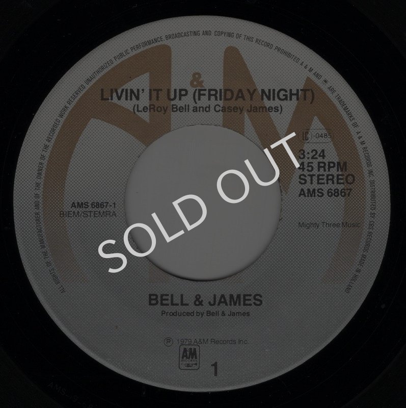 画像2: BELL & JAMES - LIVIN' IT UP (FRIDAY NIGHT) / DON'T LET THE MAN GET YOU  (2)