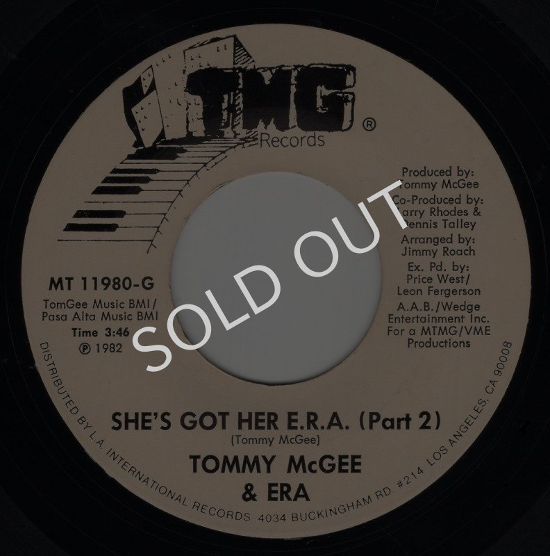 画像2: TOMMY McGEE & ERA - SHE'S GOT HER E.R.A. / SHE'S GOT HER E.R.A. (PART 2)  (2)
