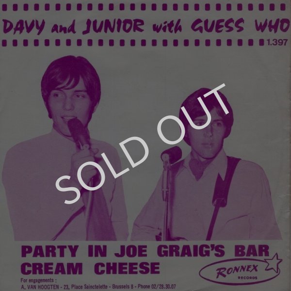画像1: DAVY JR. AND GUESS WHO - PARTY IN JOE GRAIG'S BAR / CREAM CHEESE  (1)