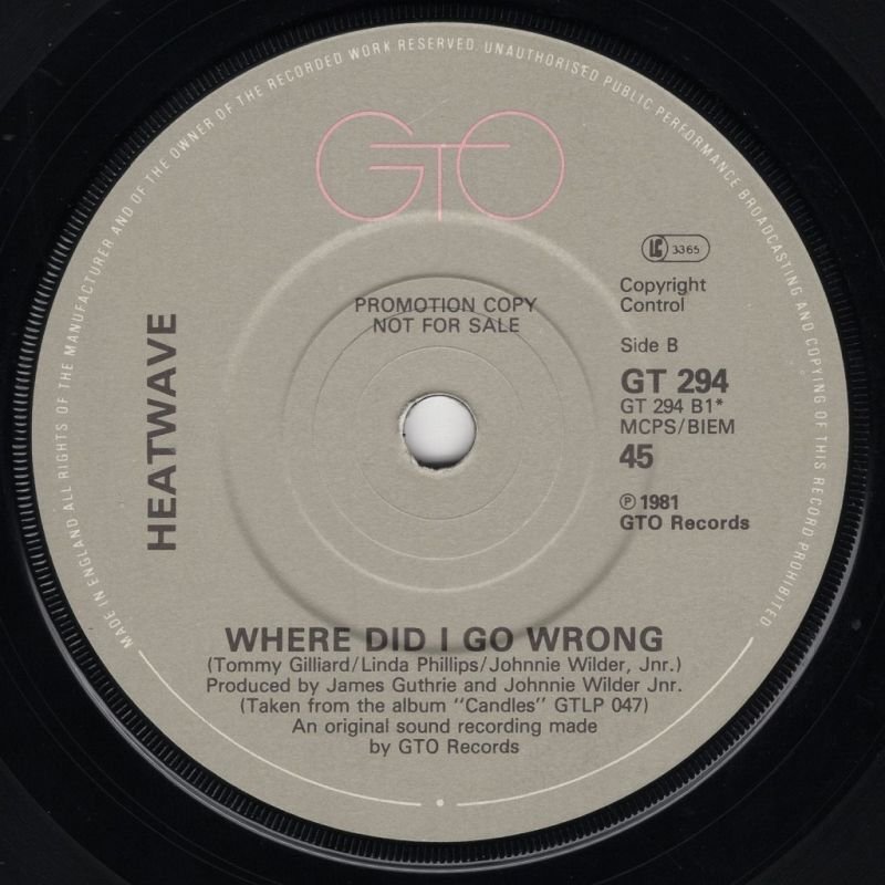 画像2: HEATWAVE - POSIN' TIL CLOSIN' / WHERE DID I GO WRONG  (2)