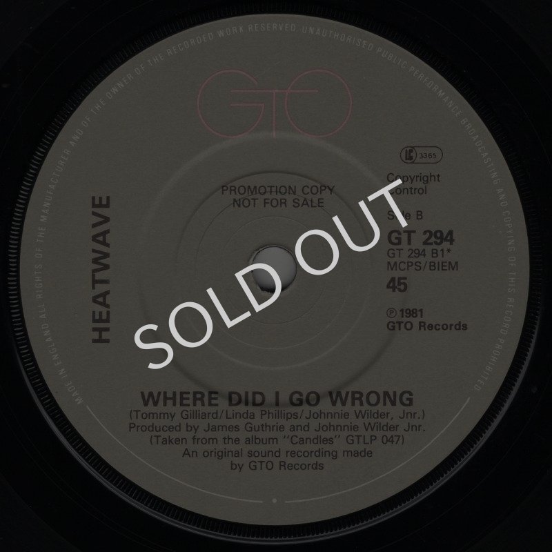 画像2: HEATWAVE - POSIN' TIL CLOSIN' / WHERE DID I GO WRONG  (2)