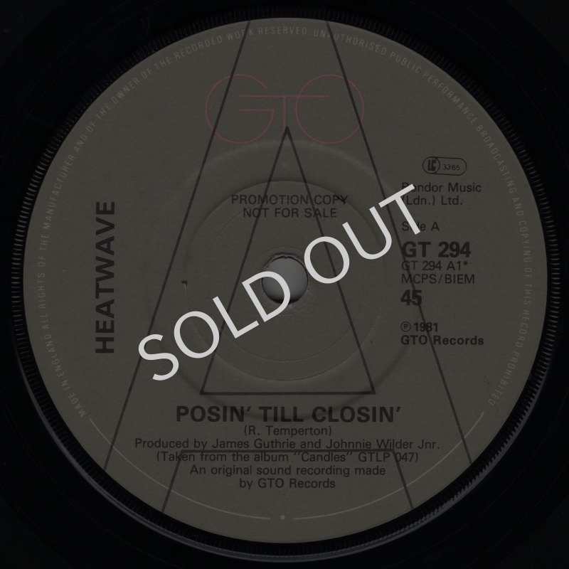 画像1: HEATWAVE - POSIN' TIL CLOSIN' / WHERE DID I GO WRONG  (1)