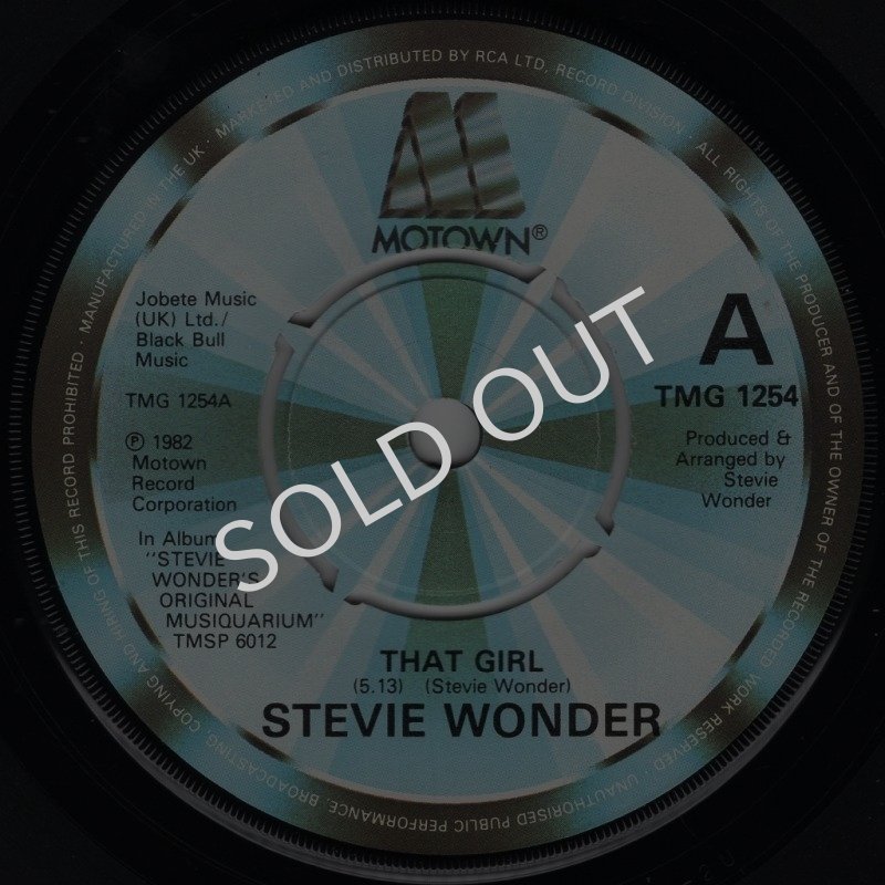 画像2: STEVIE WONDER - THAT GIRL / ALL I DO  (2)