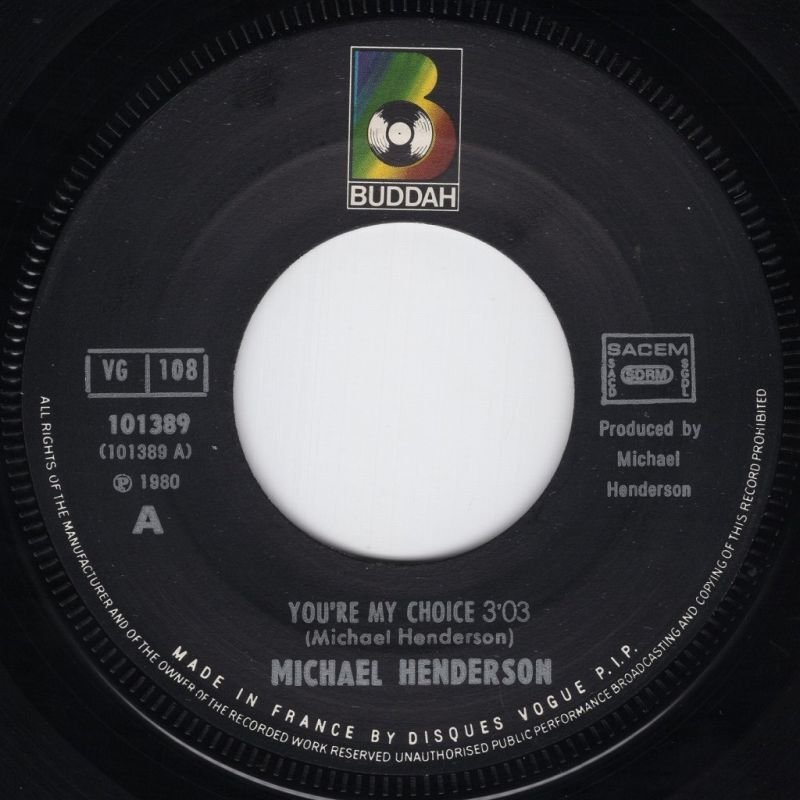 画像2: MICHAEL HENDERSON - YOU'RE MY CHOICE / MAKE ME FEEL LIKE  (2)