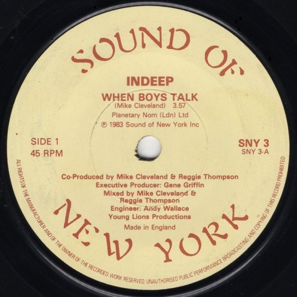 画像1: INDEEP - WHEN BOYS TALK / WHEN BOYS TALK (INSTRUMENTAL)  (1)