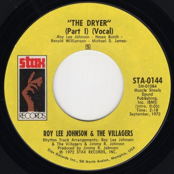 画像1: ROY LEE JOHNSON & THE VILLAGERS - THE DRYER (PART I) (VOCAL) / THE DRYER (PART II) (INSTRUMENTAL)  (1)