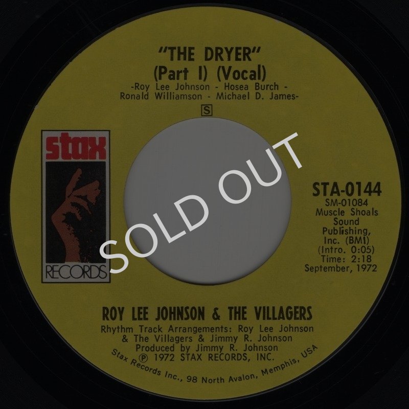 画像1: ROY LEE JOHNSON & THE VILLAGERS - THE DRYER (PART I) (VOCAL) / THE DRYER (PART II) (INSTRUMENTAL)  (1)