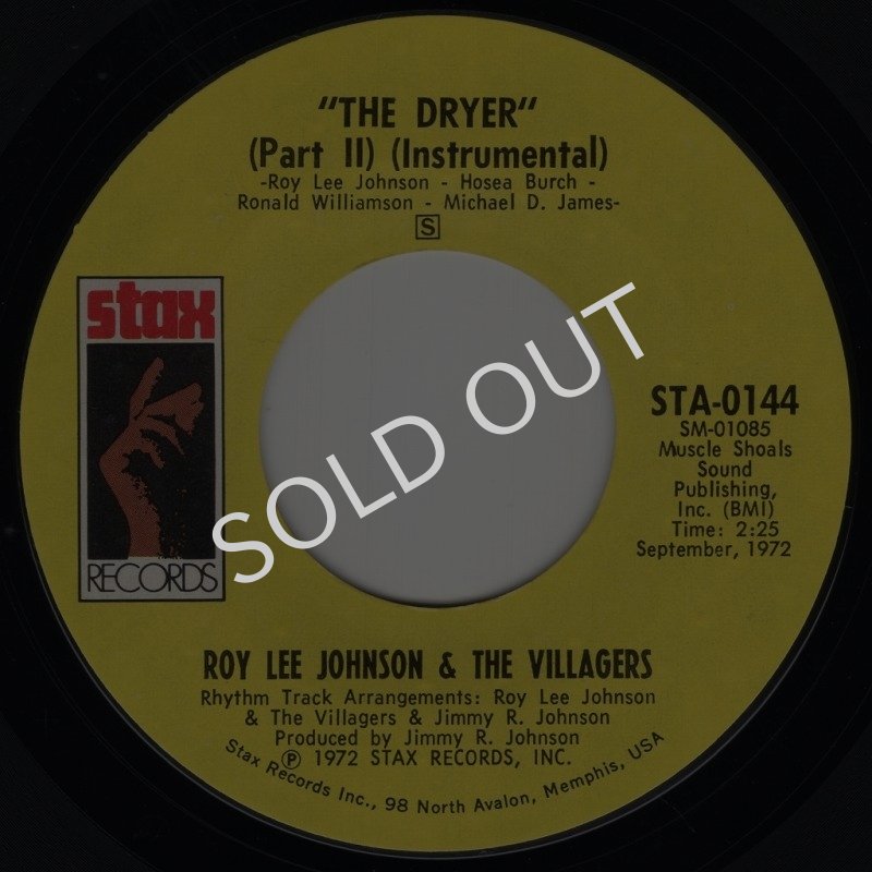 画像2: ROY LEE JOHNSON & THE VILLAGERS - THE DRYER (PART I) (VOCAL) / THE DRYER (PART II) (INSTRUMENTAL)  (2)