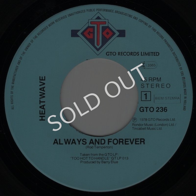 画像3: HEATWAVE - ALWAYS AND FOREVER / AIN'T NO HALF STEPPIN'  (3)