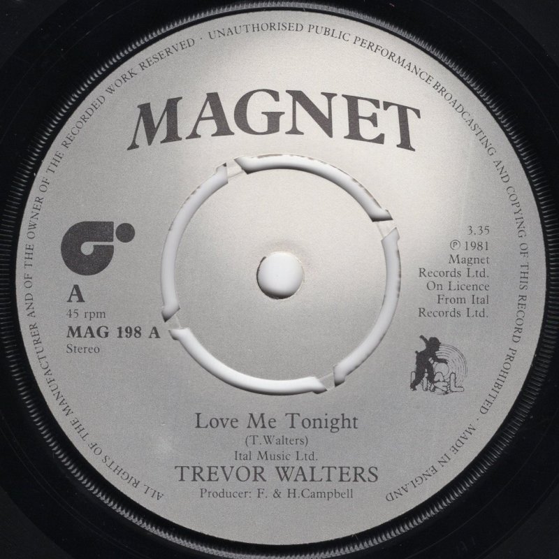 画像1: TREVOR WALTERS / ITAL ALL STARS - LOVE ME TONIGHT / DUB ME TONIGHT  (1)