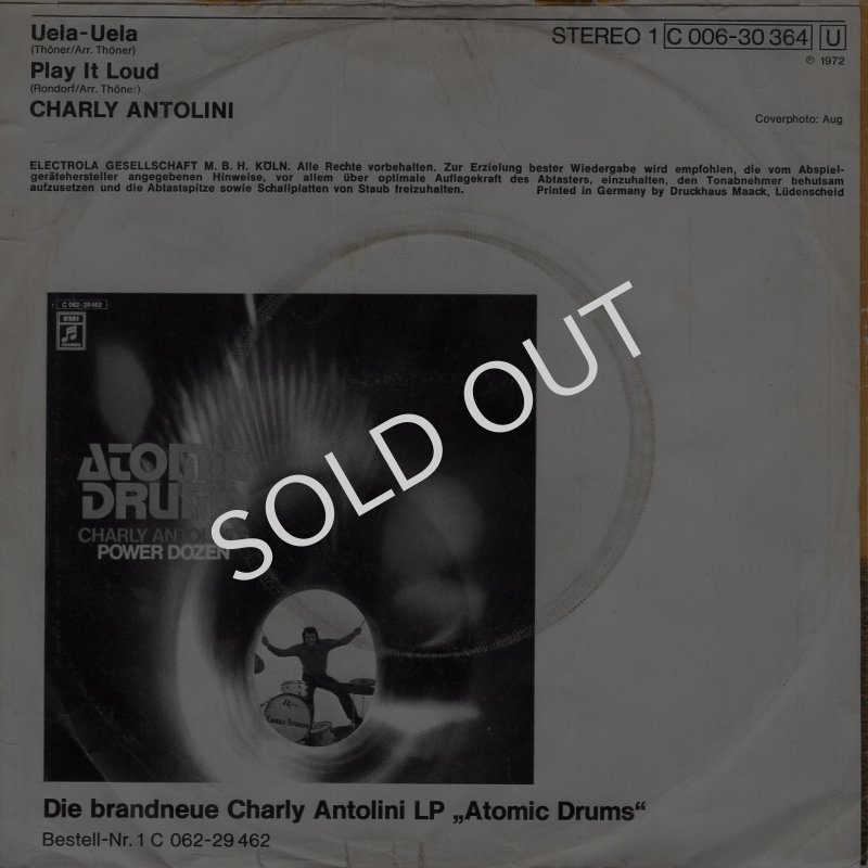 画像2: CHARLY ANTOLINI ‎- UELA-UELA / PLAY IT LOUD  (2)