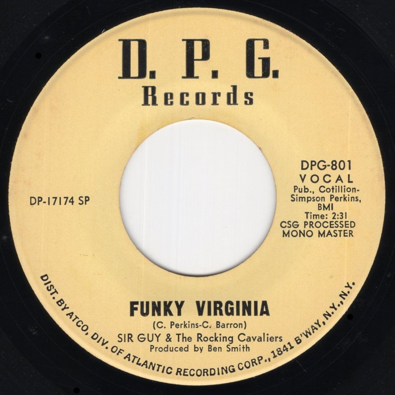 画像1: SIR GUY & THE ROCKING CAVALIERS - FUNKY VIRGINIA / MY SWEET BABY  (1)