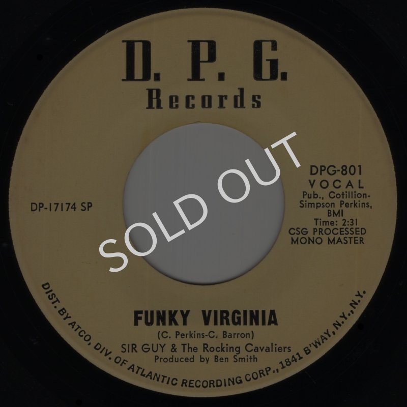 画像1: SIR GUY & THE ROCKING CAVALIERS - FUNKY VIRGINIA / MY SWEET BABY  (1)