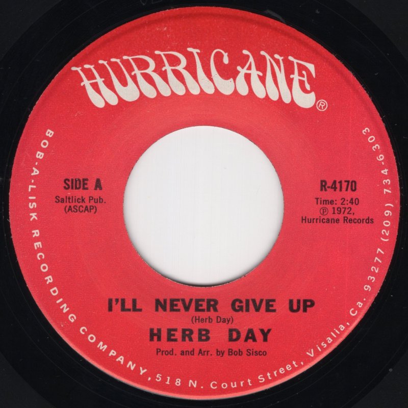 画像1: HERB DAY - I'LL NEVER GIVE UP / COUNTY JAIL  (1)