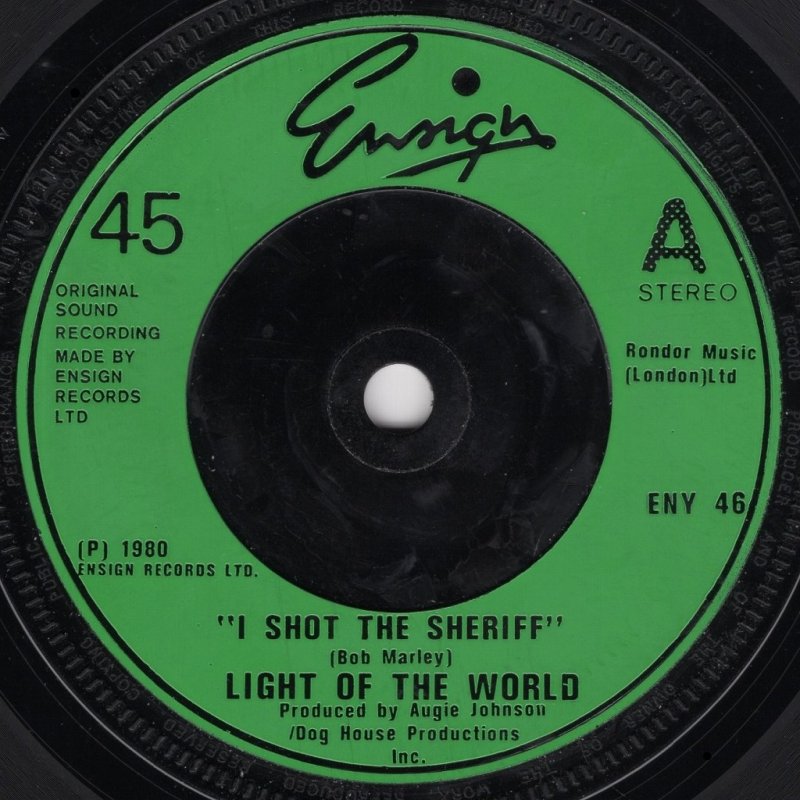 画像1: LIGHT OF THE WORLD - I SHOT THE SHERIFF / A NEW SOFT SONG  (1)