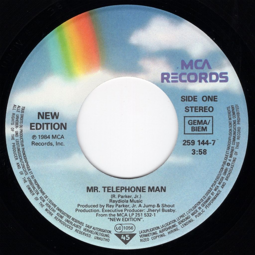 NEW EDITION - MR. TELEPHONE MAN / MR. TELEPHONE MAN ...