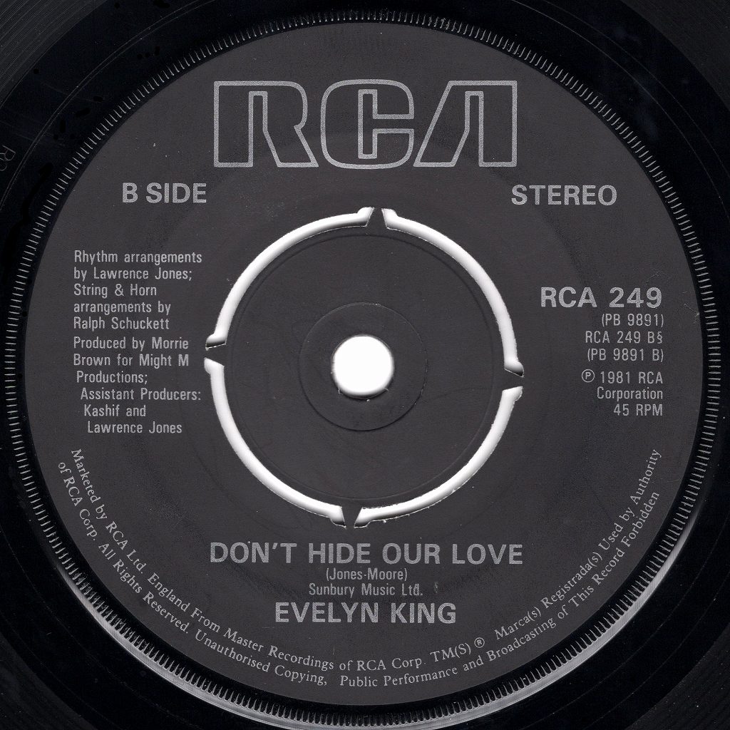 EVELYN KING LOVE COME DOWN / DON'T HIDE OUR LOVE / RCA / UK 7 EVELYN KING LOVE COME DOWN / DON'T HIDE OUR LOVE / RCA / UK 7