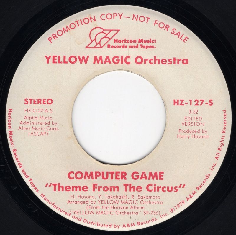 YELLOW MAGIC ORCHESTRA COMPUTER GAME "THEME FROM THE CIRCUS" (MONO