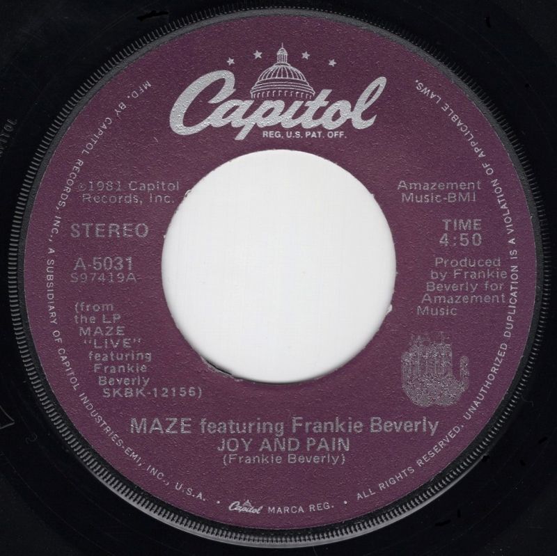 MAZE FEATURING FRANKIE BEVERLY BEFORE I LET GO / JOY & PAIN / CAPITOL