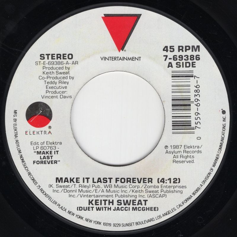 KEITH SWEAT MAKE IT LAST FOREVER (LP EDIT) / MAKE IT LAST FOREVER