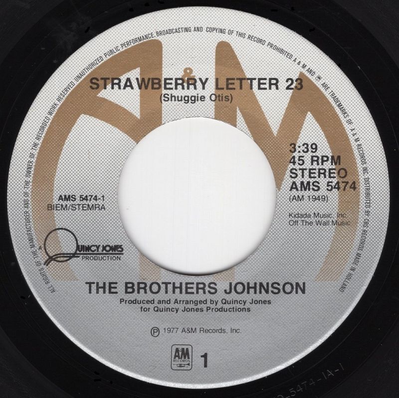THE BROTHERS JOHNSON STRAWBERRY LETTER 23 / DANCIN' AND PRANCIN' / A